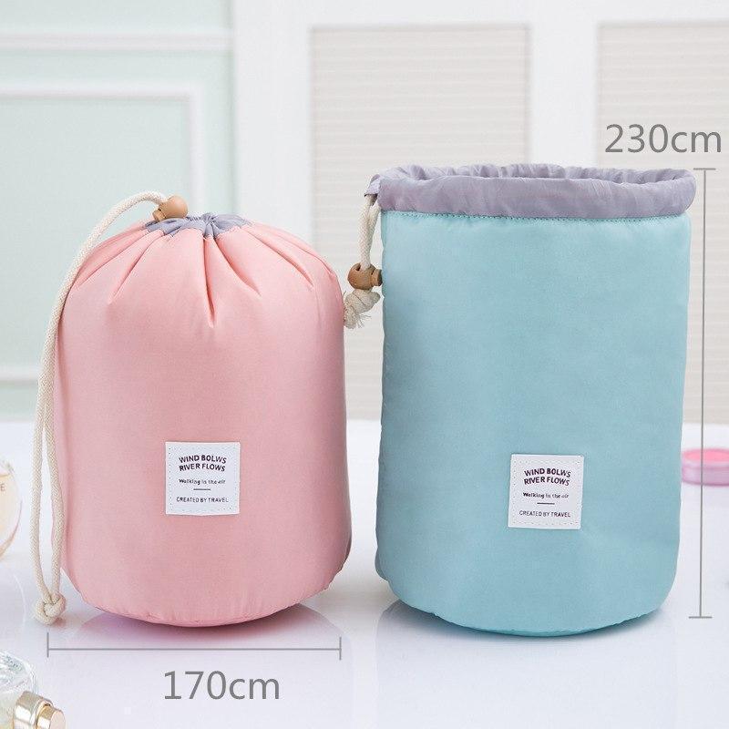 Drawstring Barrel Cosmetic Bag