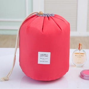 Drawstring Barrel Cosmetic Bag